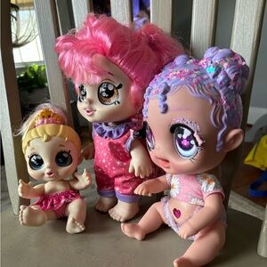 Kindikids    Moose Baby Doll Trio - Colorful Sparkle Dolls